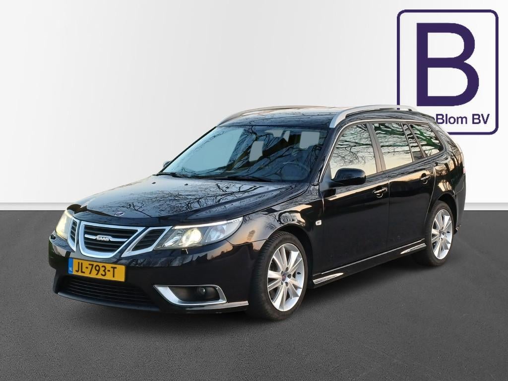 Saab 9-3 Sport Estate 2.8 T V6 Aero /Top onderhouden!/, Auto's, Gebruikt, Traction-control, Zwart, Leder