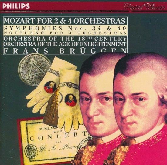 MOZART Symphonies nos. 34 & 40 CD BRUGGEN PHILIPS OLD ZGAN, Cd's en Dvd's, Cd's | Klassiek, Zo goed als nieuw, Orkest of Ballet