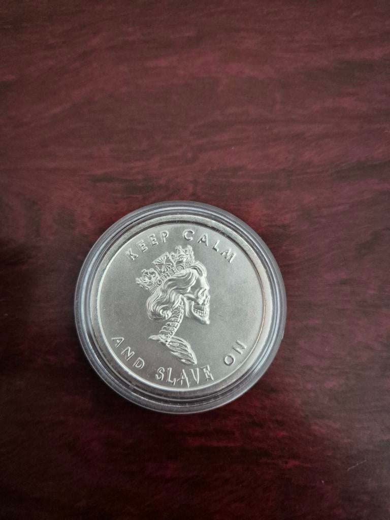 0.999 zilver ounce Silver Bullit 2013 Keep Calm and Slave On, Postzegels en Munten, Edelmetalen en Baren, Ophalen of Verzenden