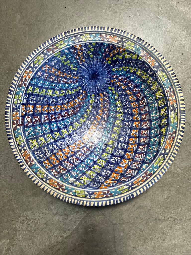 Handgemaakte Tunesische schaal - Kleurrijk en uniek, Ophalen, Zo goed als nieuw, Overige materialen