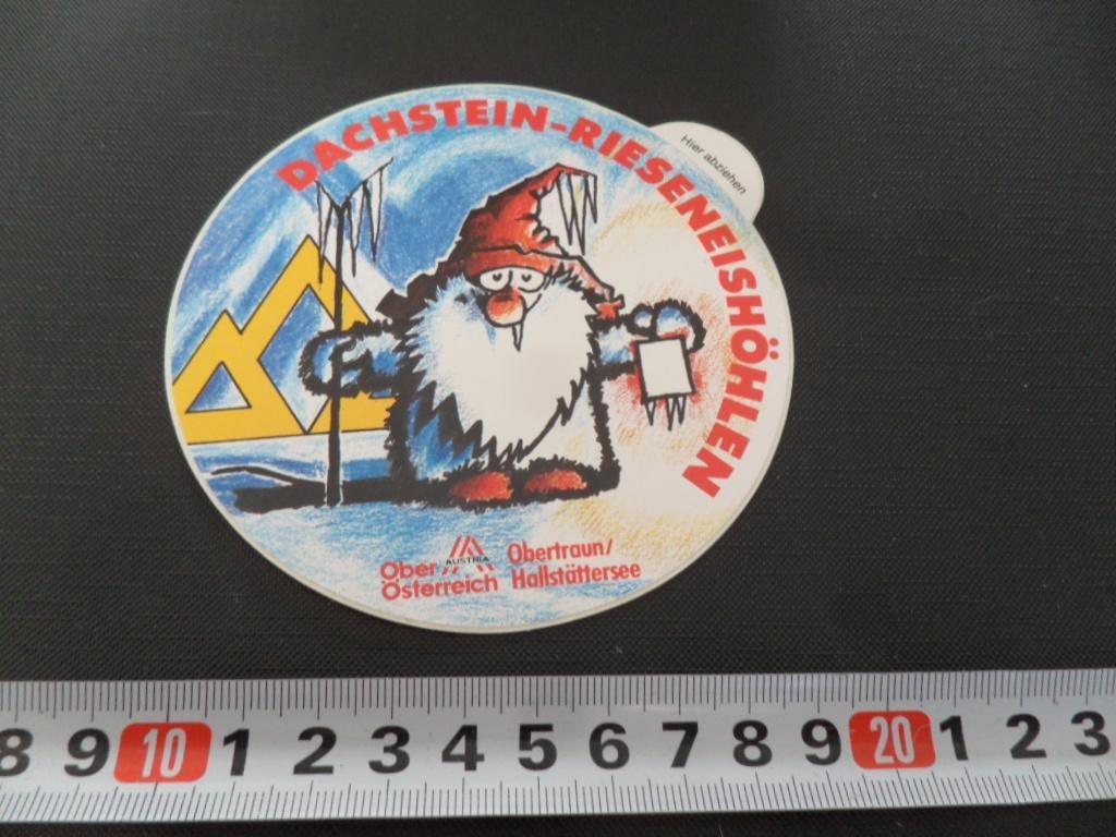 sticker oostenrijk ijs kabouter dachstein rieseneishöhlen *, Ophalen, Zo goed als nieuw