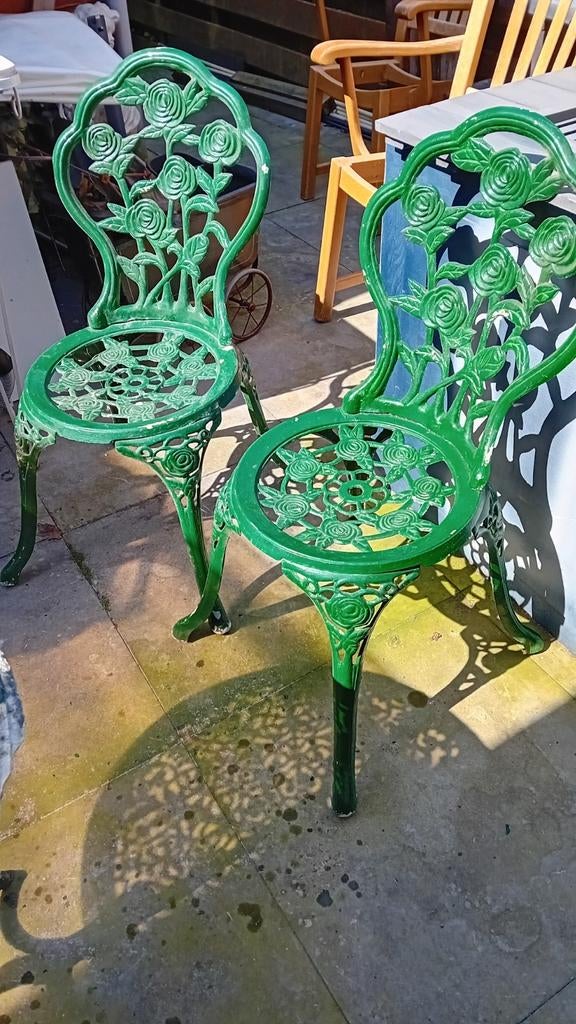 Bistro setje. Aluminium ijzer., Ophalen, Gebruikt, Aluminium