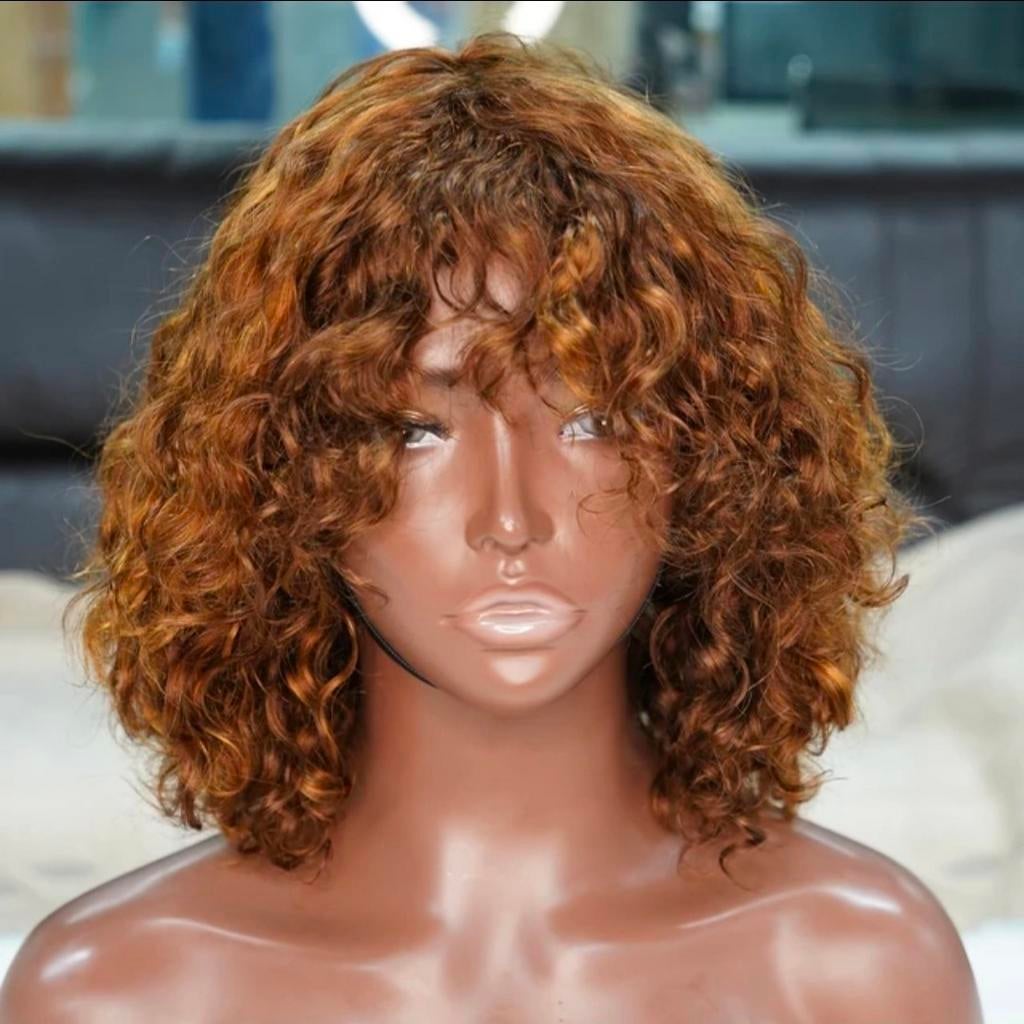 14 inch bang wig/ pruik met pony 100% menselijke haar, Ophalen of Verzenden, Nieuw, Pruik of Haarverlenging