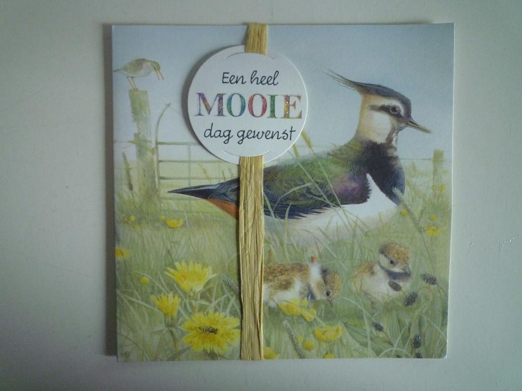 Kievit met jongen vogels Marjolein Bastin, Ophalen of Verzenden, 1980 tot heden, Hond of Kat