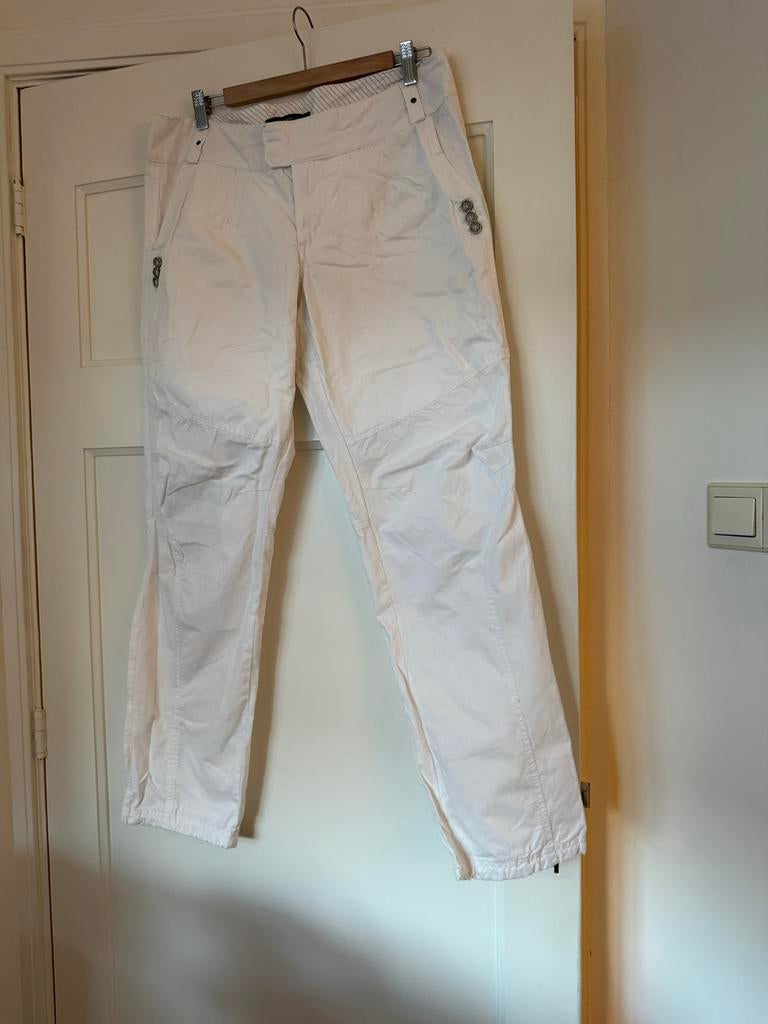 Witte Yaya broek met leuke details, Wit, Maat 42/44 (L), Ophalen of Verzenden, Lang