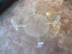 Vintage Salontafel Glas & Plexiglas Jaren '70, Ophalen, Gebruikt, Rond, 50 tot 100 cm