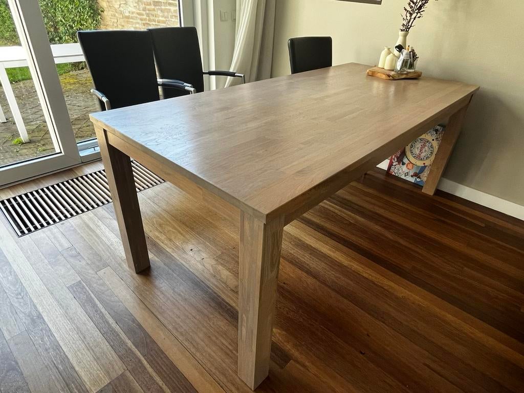 Eettafel, Huis en Inrichting, Tafels | Eettafels, Ophalen, Eikenhout, 50 tot 100 cm, Zo goed als nieuw