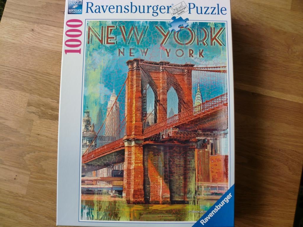 Ravensburger legpuzzel, Retro New York, 1000 stukjes, Ophalen of Verzenden, 500 t/m 1500 stukjes, Zo goed als nieuw, Legpuzzel