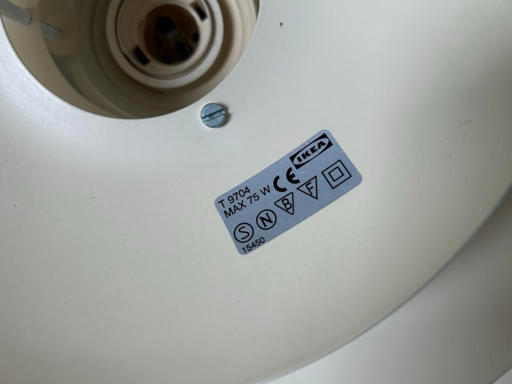 Ikea vintage design hanglamp, Ophalen of Verzenden, Gebruikt, Kunststof, Minder dan 50 cm