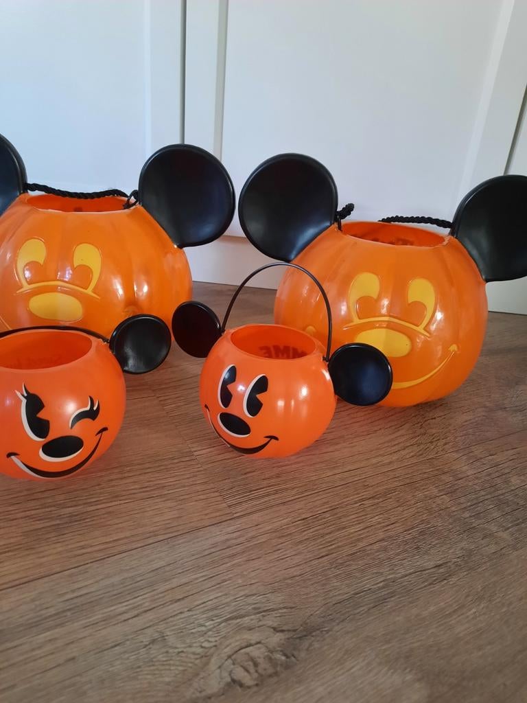 Disney Mickey en Minnie Mouse Halloween pumpkins, Verzamelen, Disney, Ophalen of Verzenden, Mickey Mouse, Zo goed als nieuw, Beeldje of Figuurtje