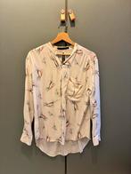 Zara Basic Blouse met Kolibrie Print - Maat XS, Kleding | Dames, Ophalen of Verzenden, Zo goed als nieuw, Maat 34 (XS) of kleiner