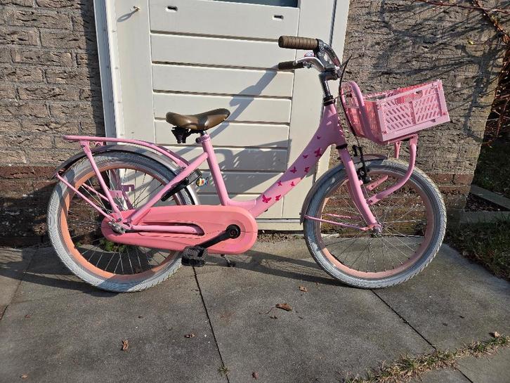 Mooie roze meisjesfiets - 20 inch, Fietsen en Brommers, Fietsen | Meisjes, Gebruikt, 20 inch, Handrem, Ophalen