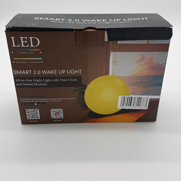 Nuvance Smart 2.0 Wake up Light - in nieuwstaat met doosje, Witgoed en Apparatuur, Wekkers, Zo goed als nieuw, Analoog, Ophalen of Verzenden
