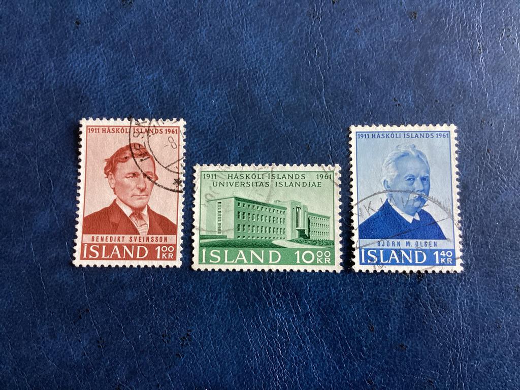 IJslandse  -1961 - Mi.356/58, Ophalen of Verzenden, Gestempeld