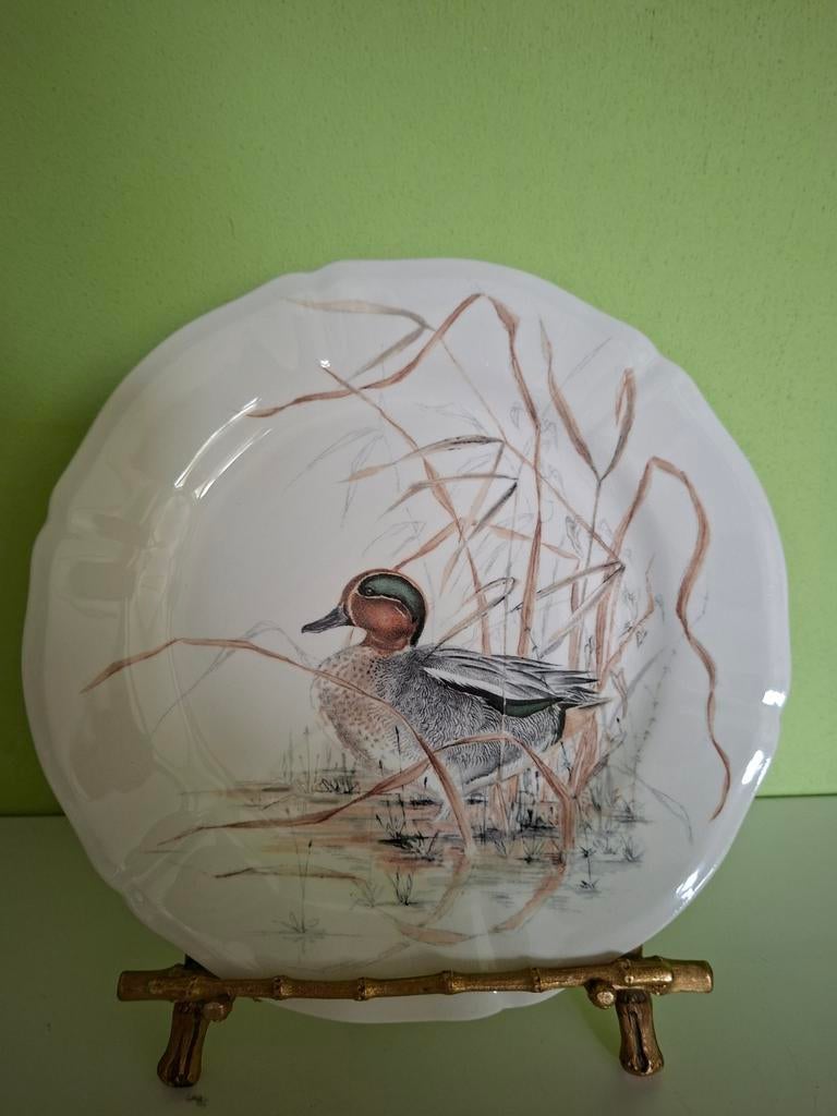 Gien France Sologne Ontbijtborden en Ovale Schaal, Huis en Inrichting, Keuken | Servies, Bord(en), Overige stijlen, Aardewerk