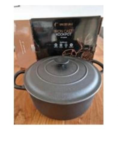 Iron cast kookpot, Ophalen, Nieuw
