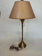Vintage koperen lamp met trompetvoet, Ophalen