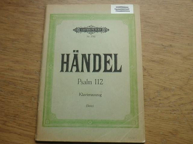 Händel - psalm 112 - piano uittreksel, Gebruikt, Klassiek, Ophalen of Verzenden, Artiest of Componist
