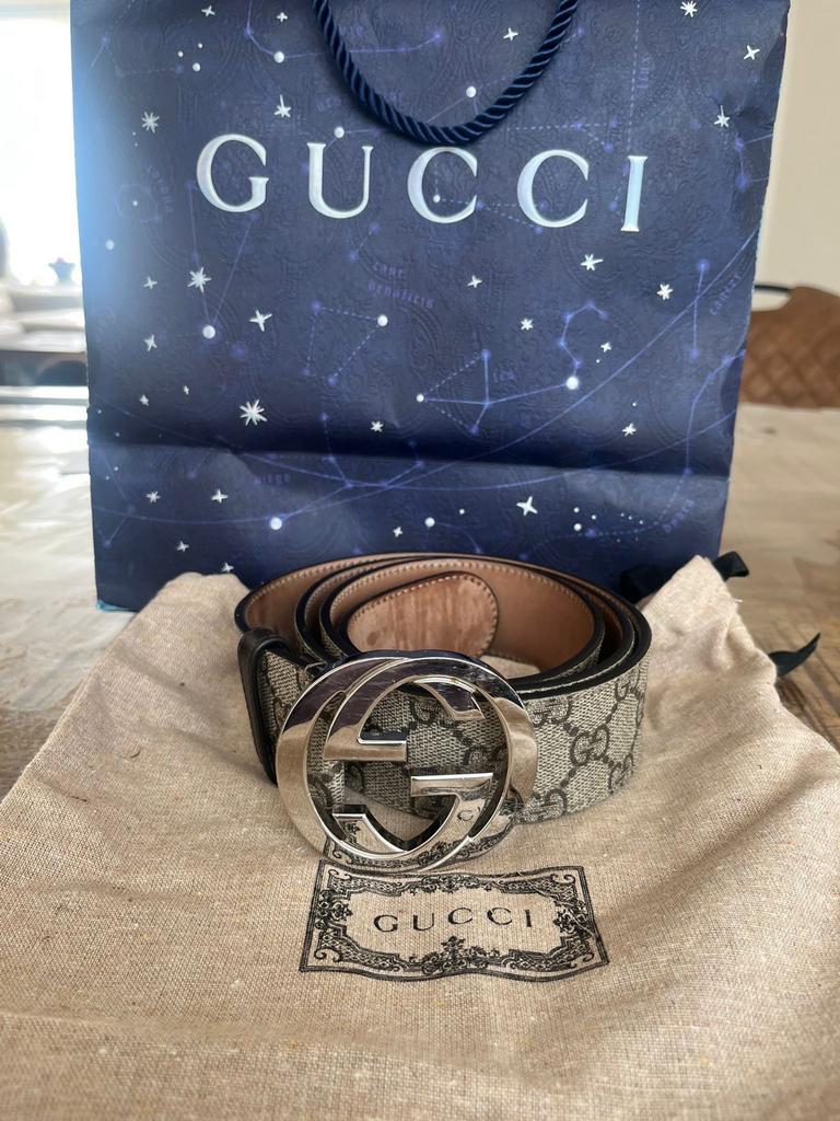 Gucci riem met GG logo gesp, Kleding | Dames, Riemen en Ceinturen, Echt leder, Heupriem, Ophalen of Verzenden, Gedragen