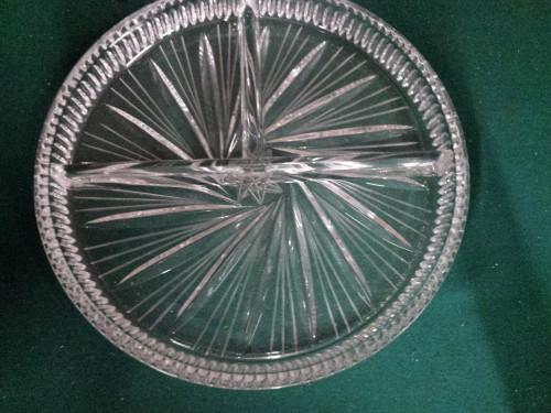 hapjes bord glas 3 vakken, Ophalen of Verzenden, 'T Olde Gre-j, Info@toldegrej.nl, Endepoelstraat 20f Didam