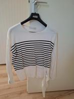 Oui gestreepte trui wit/zwart, maat M met striksluiting, Maat 38/40 (M), Wit, Ophalen of Verzenden, Zo goed als nieuw