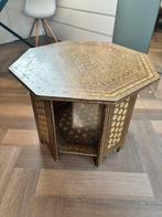 Uniek Oosters bijzettafeltje met mozaïek inlegwerk, Gebruikt, 55 tot 75 cm, Overige vormen, Hout
