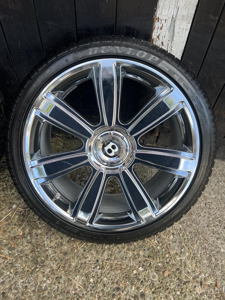 Originele Bentley Continental GT GTC Flying Spur velgen 21”, Niet ingevuld, Gebruikt, 275 mm, Banden en Velgen