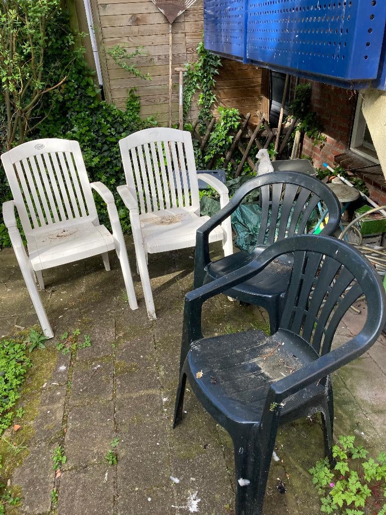 Tuinstoelen, Ophalen, Gebruikt, Kunststof, Verstelbaar
