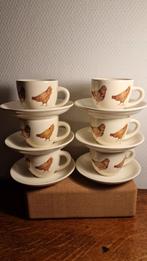 Jet ter Steege 6 kop en schotels chicken together, Ophalen, Zo goed als nieuw, Overige stijlen, Kop(pen) en/of Schotel(s)