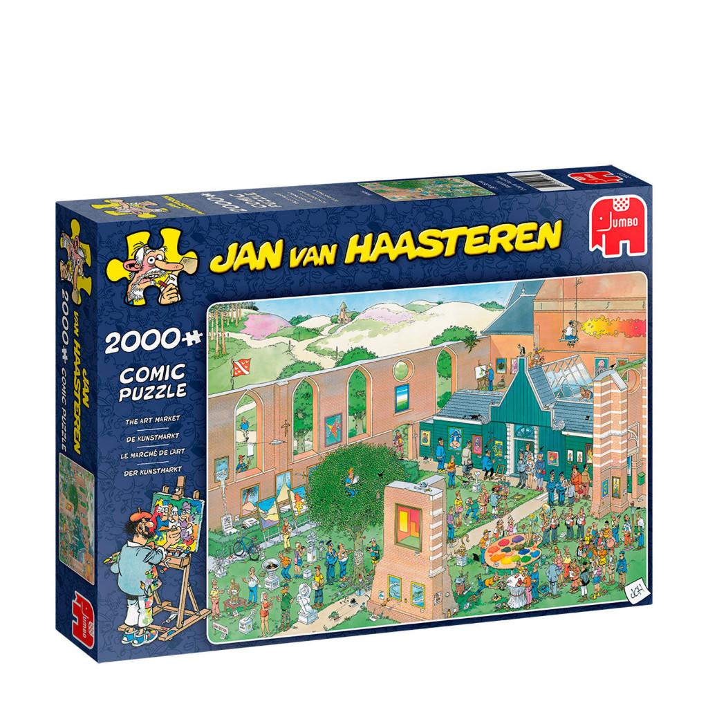 Jan van Haasteren: De Kunstmarkt 2000 stukjes, Ophalen of Verzenden, 500 t/m 1500 stukjes, Nieuw, Legpuzzel