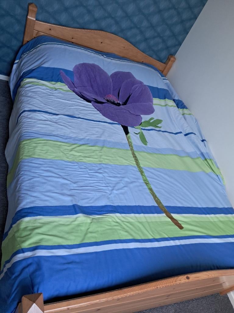 Bed, Huis en Inrichting, Slaapkamer | Bedden, Ophalen, Gebruikt, Overige kleuren, Tweepersoons