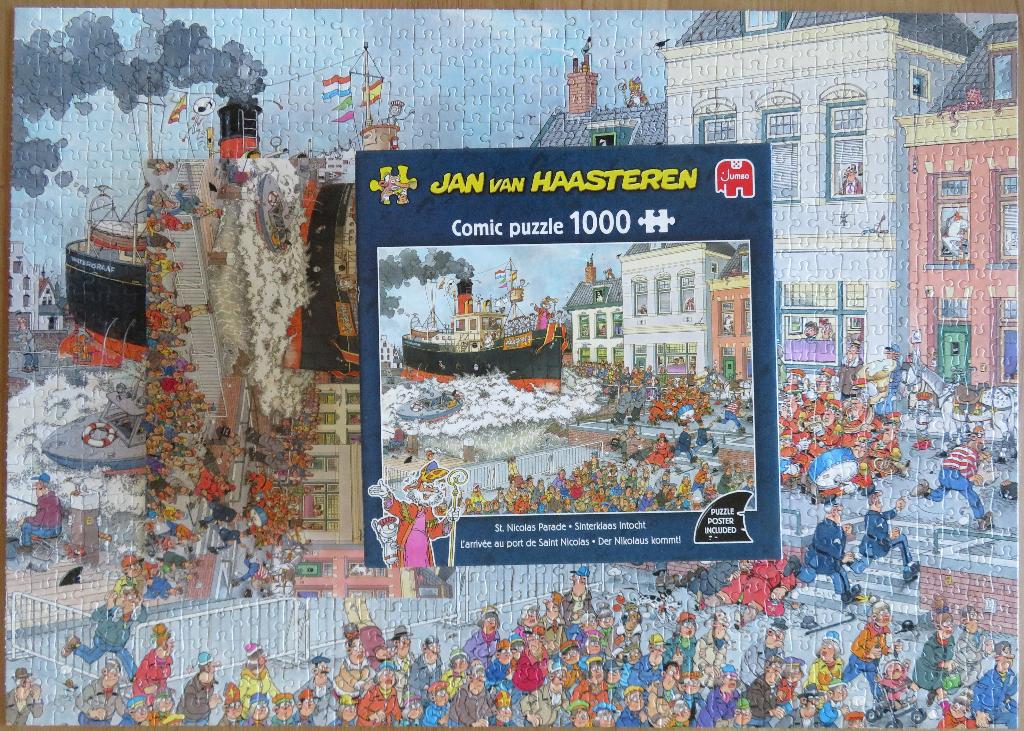 Jan van Haasteren legpuzzel - Sinterklaas Intocht, Ophalen, 500 t/m 1500 stukjes, Zo goed als nieuw, Legpuzzel