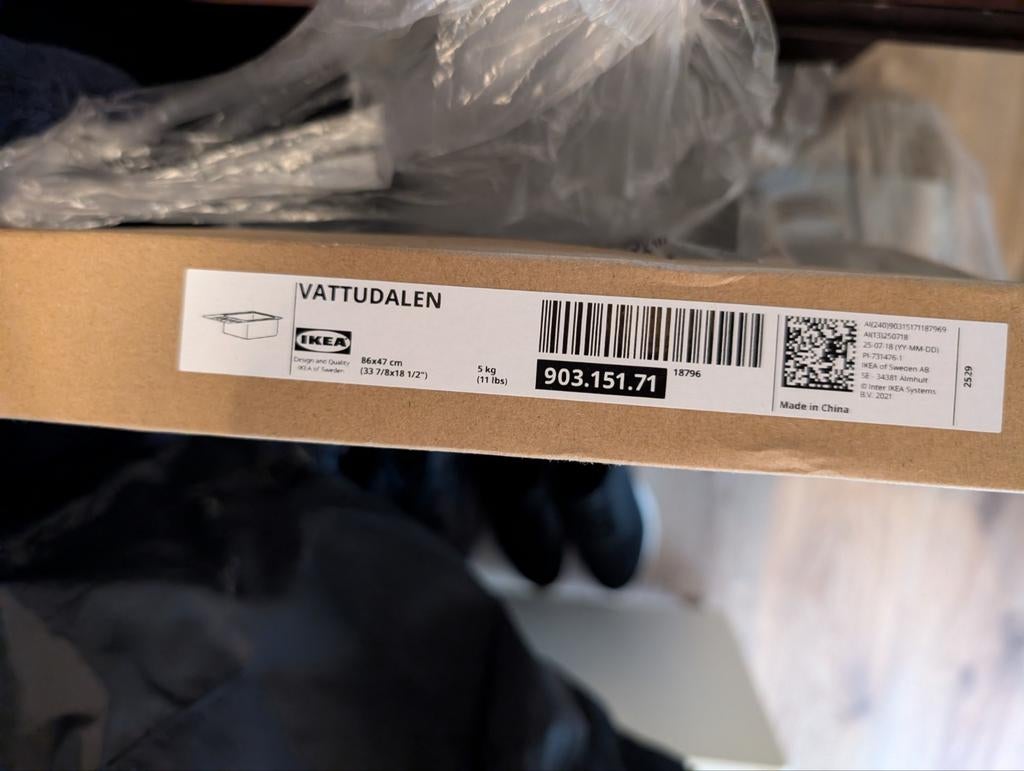 Ikea Vatudalem wasbak nieuw in doos, Nieuw, Minder dan 100 cm, Wasbak of Wastafel, 25 tot 50 cm