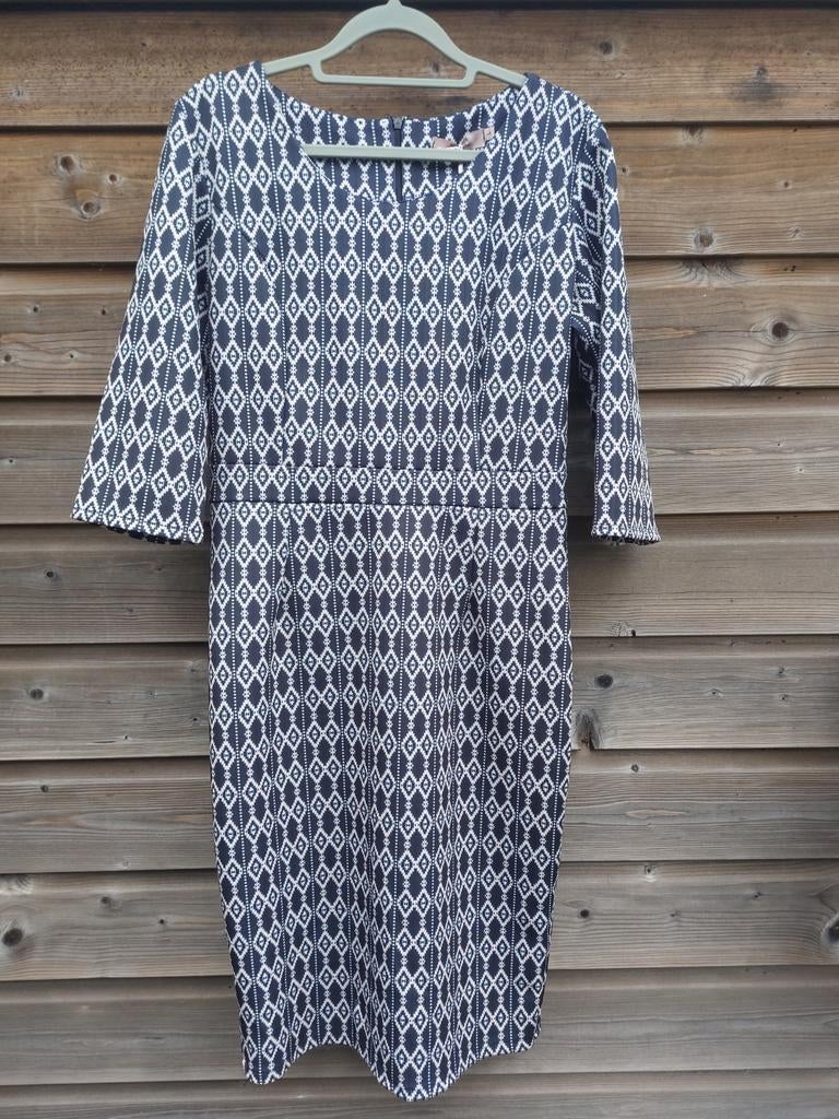 Jurk Sophia nieuw maat L/40 blauw en wit, Ophalen of Verzenden, Nieuw, Maat 38/40 (M), Blauw