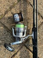 Karperhengels en molens daiwa okuma, Ophalen, Gebruikt, Complete set