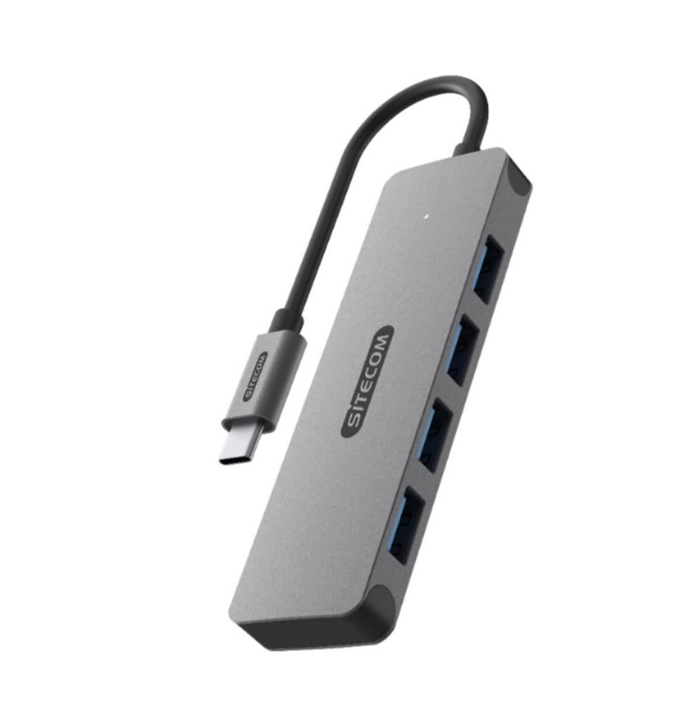 Sitecom USB-C naar 4x USB 3.0 hub, Ophalen of Verzenden, Zo goed als nieuw
