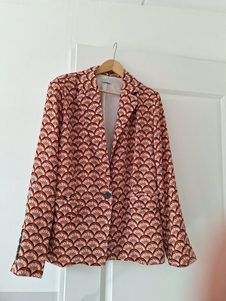 Zgan! prachtige blazer van Loavies draagmt 42!, Bruin, Maat 42/44 (L), Ophalen of Verzenden, Jasje