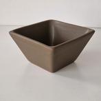 Vierkant diep bord/kom 6x. Donker taupe/bruin, 14 x 8 cm, Huis en Inrichting, Keuken | Servies, Ophalen of Verzenden, Zo goed als nieuw