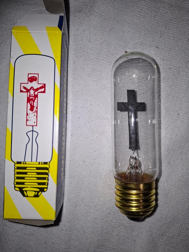 Neon Crucifix Lampjes - Unieke Religieuze Decoratie, Antiek en Kunst, Ophalen of Verzenden