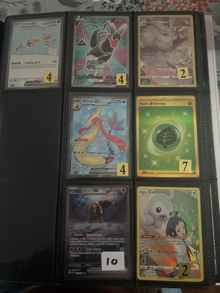 Pokémon Kaarten Collectie: Eiscue, Houndoom, Milotic, Ting-L, Ophalen of Verzenden, Zo goed als nieuw, Meerdere kaarten