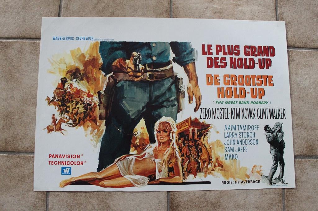 filmaffiche The Great Bank Robbery 1969 filmposter, Rechthoekig Liggend, Ophalen of Verzenden, Zo goed als nieuw, A1 t/m A3