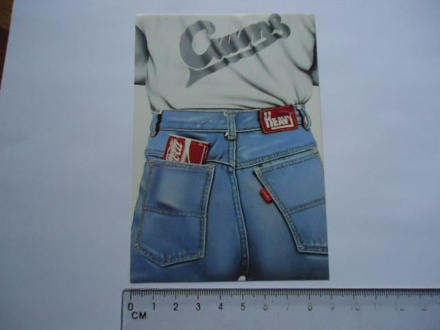 sticker oud Crums strip jeans coca cola retro merk pop art, Verzenden, Zo goed als nieuw, Bedrijf of Vereniging