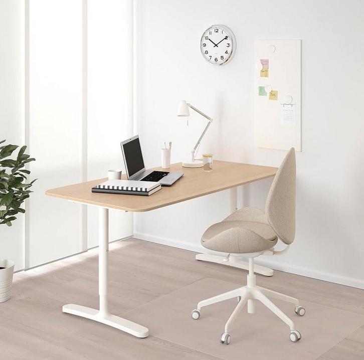 Ikea bekant bureau (160x80)., Huis en Inrichting, Bureaus, Gebruikt, Bureau, In hoogte verstelbaar, Ophalen