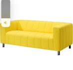 Gele gewatteerde Klippan hoes van IKEA, 150 tot 200 cm, Tweepersoons, 75 tot 100 cm, Ophalen of Verzenden