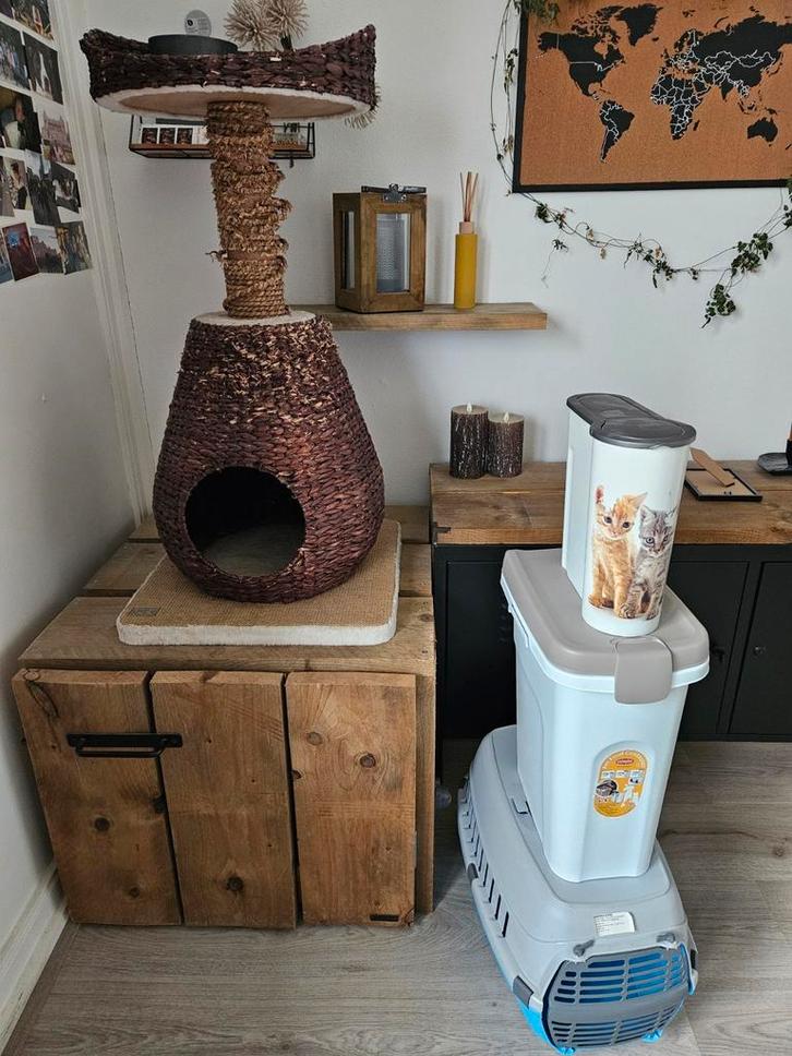 Kattenbak + overige benodigdheden, Dieren en Toebehoren, Kattenbakken, Ophalen