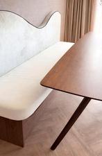 Eetbank 240 cm breed met unieke wave rugleuning., Ophalen, Overige kleuren, Modern, Scandinavisch, Zo goed als nieuw