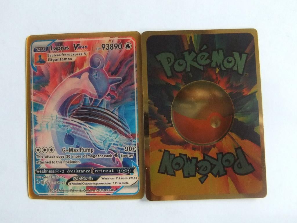 3 D pokemon kaart lapras V max93890, Verzenden, Nieuw