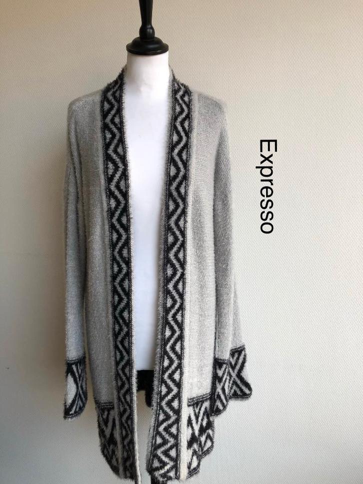Expresso Vest  {mt: 36} 6196-12,4, Kleding | Dames, Truien en Vesten, Zo goed als nieuw, Maat 36 (S), Grijs, Ophalen of Verzenden