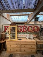 Sleets Frans metalen reclamebord naambord wandbord, Antiek en Kunst, Curiosa en Brocante, Ophalen