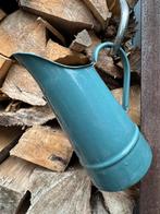 Emaille waterkan petrolblauw, Antiek en Kunst, Curiosa en Brocante, Verzenden